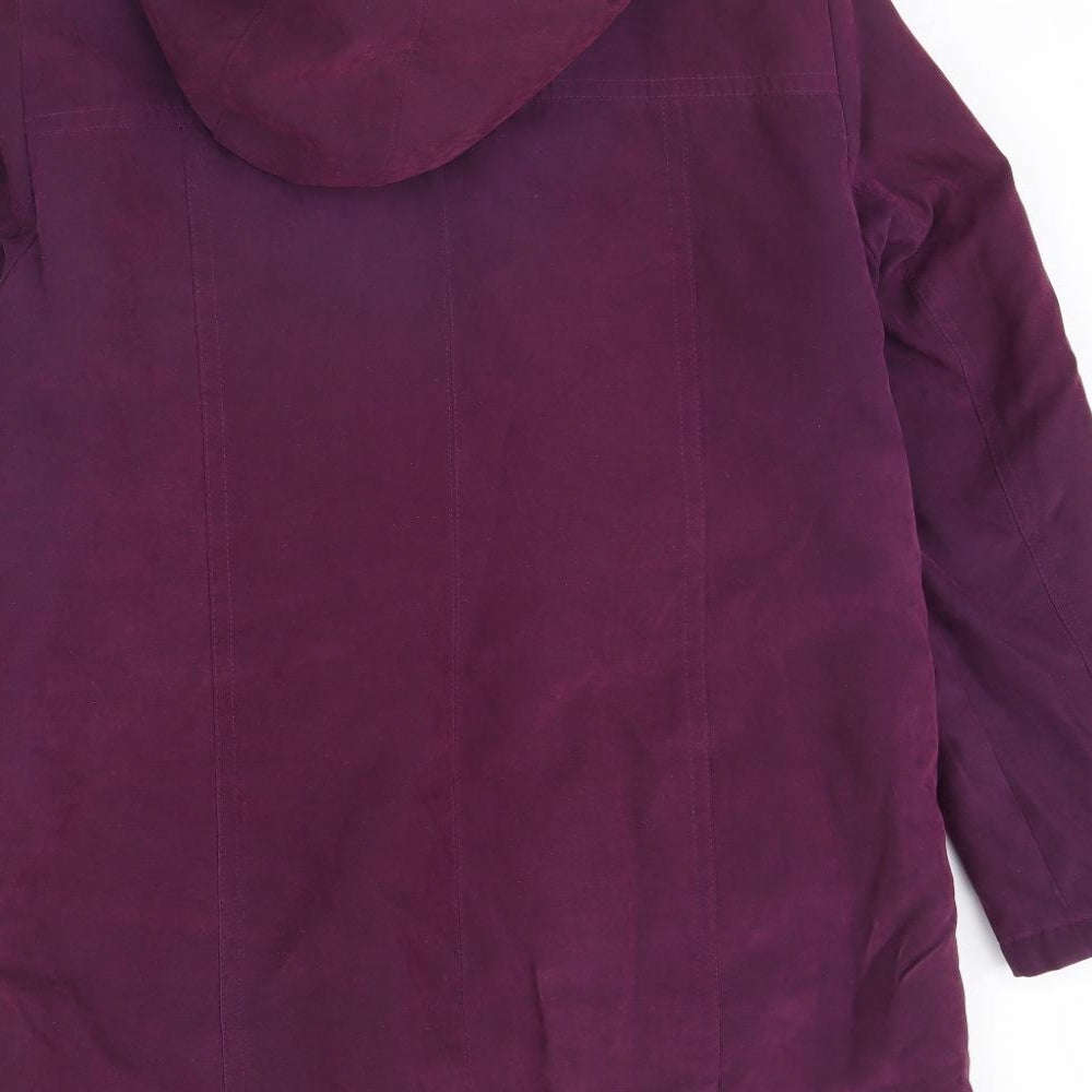 Bonmarché Womens Purple Rain Coat Coat Size XS