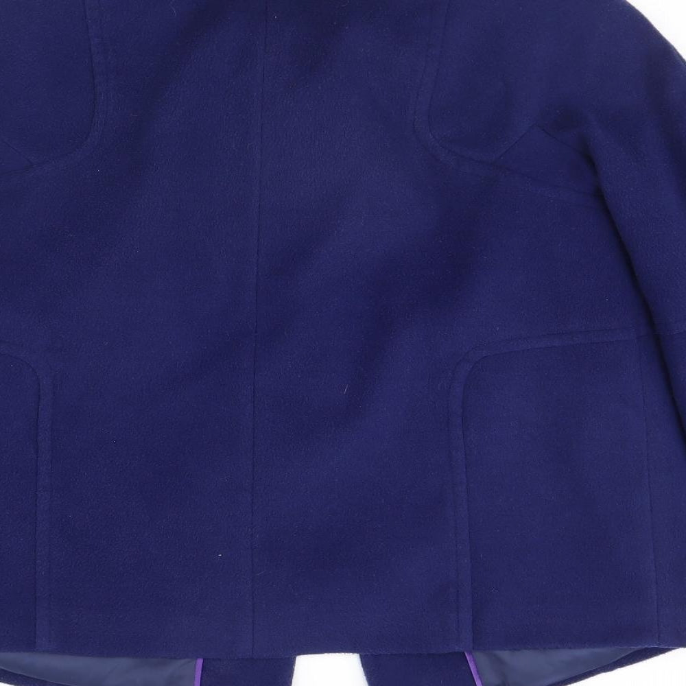 Preworn Womens Blue Overcoat Coat Size 14