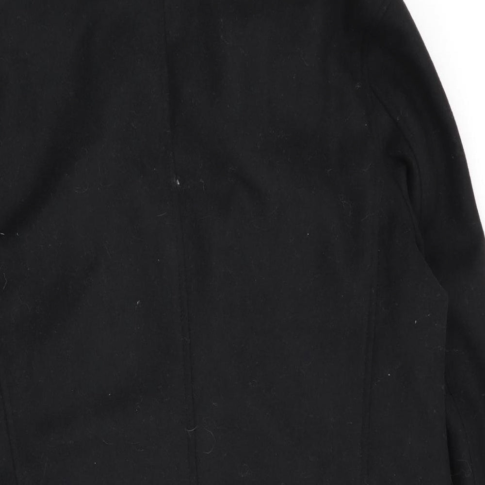 Peacocks Womens Black Overcoat Coat Size M
