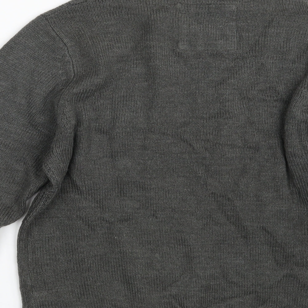 Soulstar Mens Grey Pullover Jumper Size M