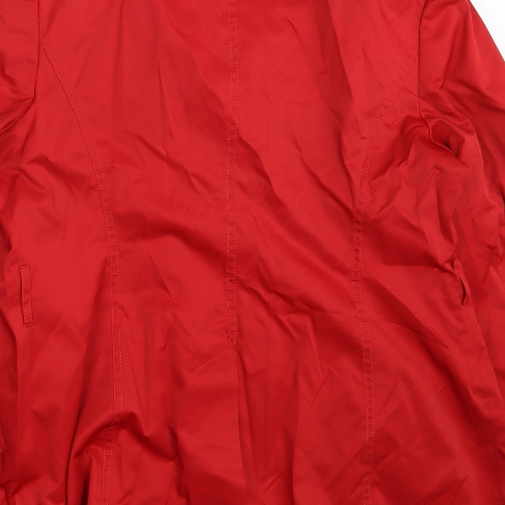 Ethel Austin Womens Red Overcoat Coat Size 12