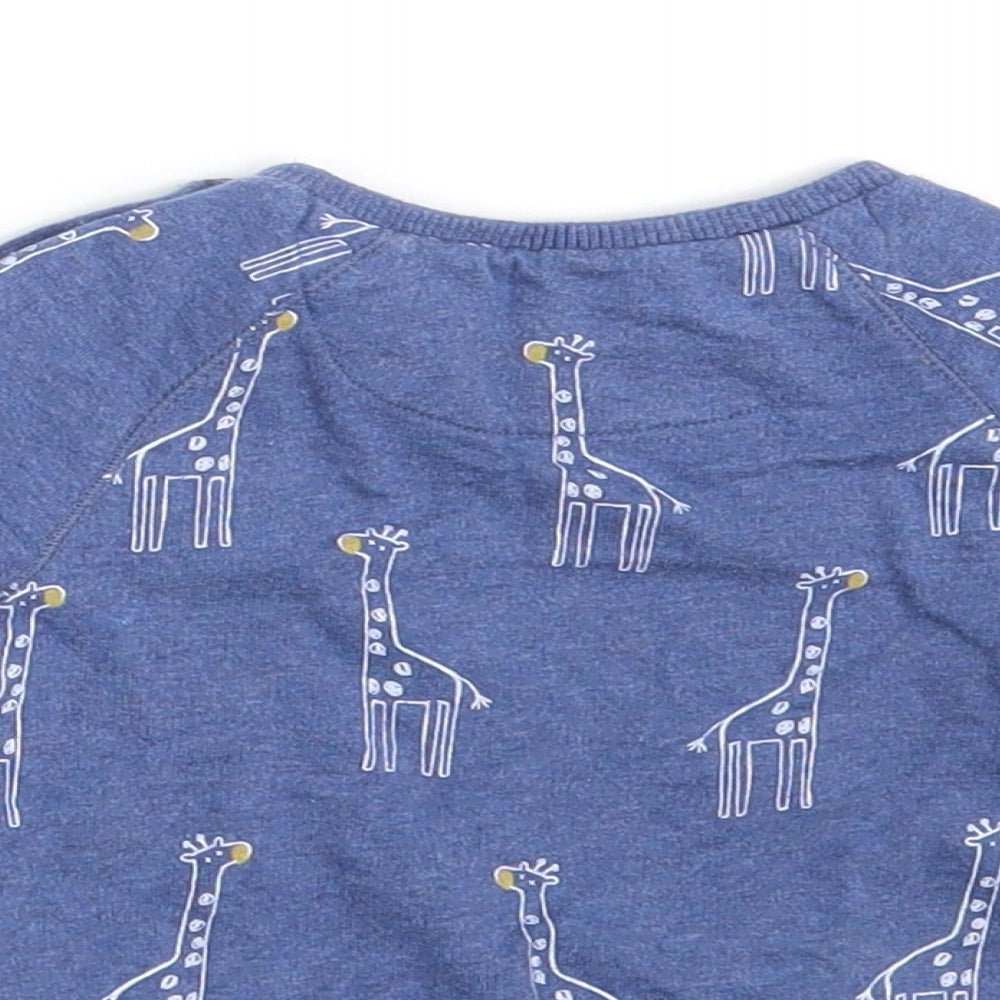 Mini Club Baby Blue Animal Print Pullover Jumper Size 0-3 Months
