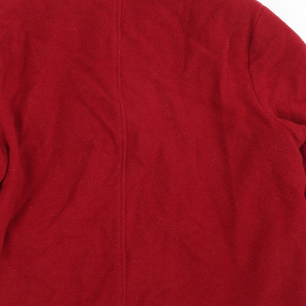 EWM Womens Red Overcoat Coat Size 16