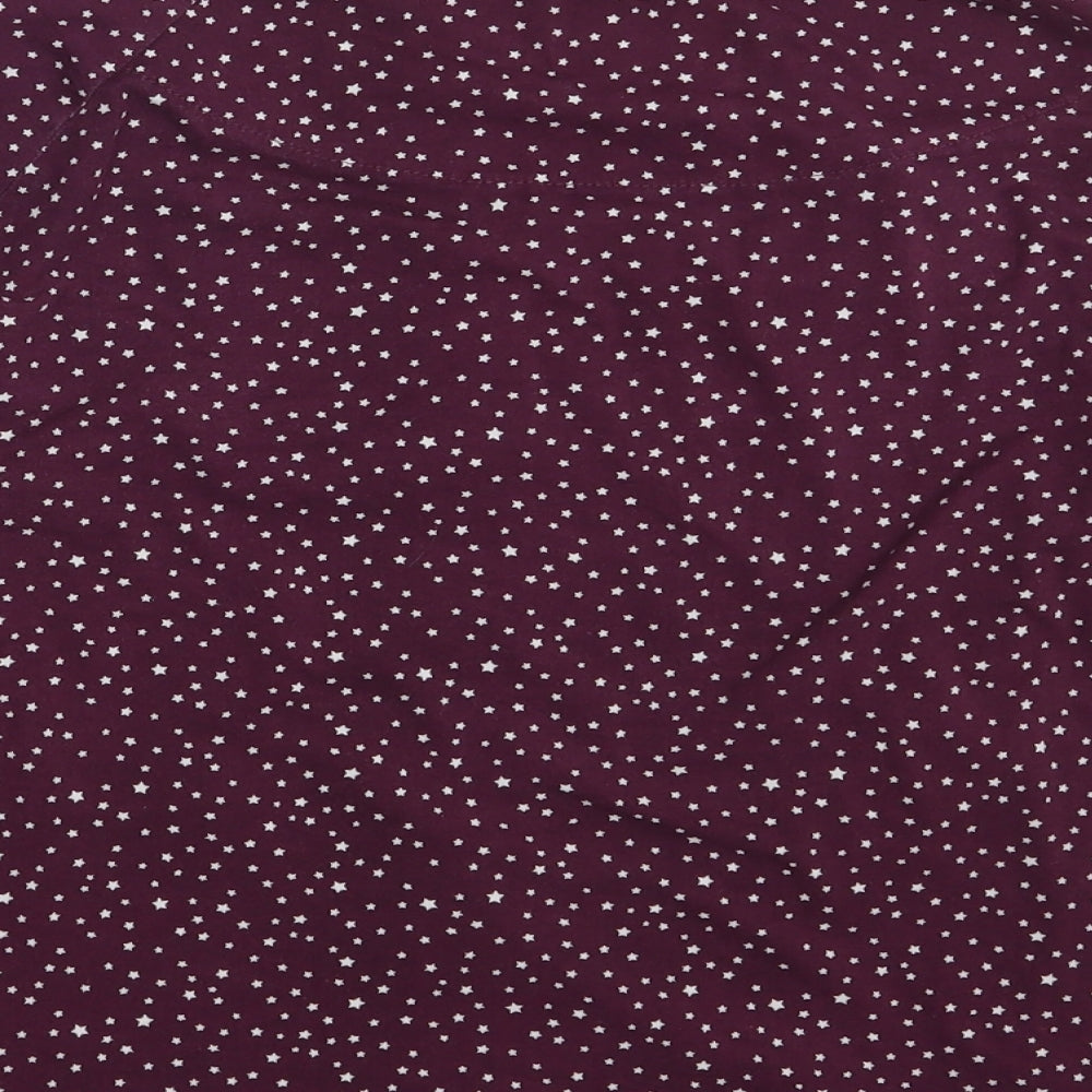 LOVE TO LOUNGE Womens Purple Spotted Pullover Sweatshirt Size 10