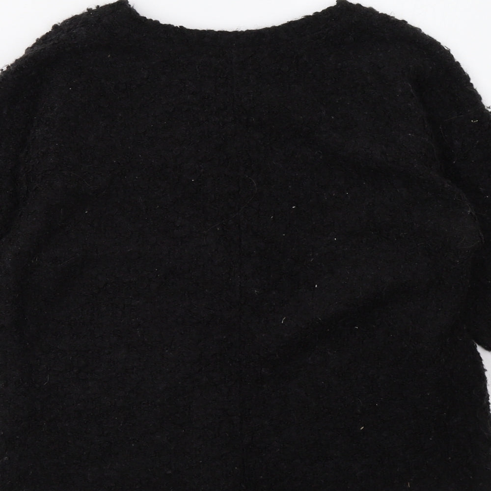 Topshop Womens Black Pullover Sweatshirt Size 8