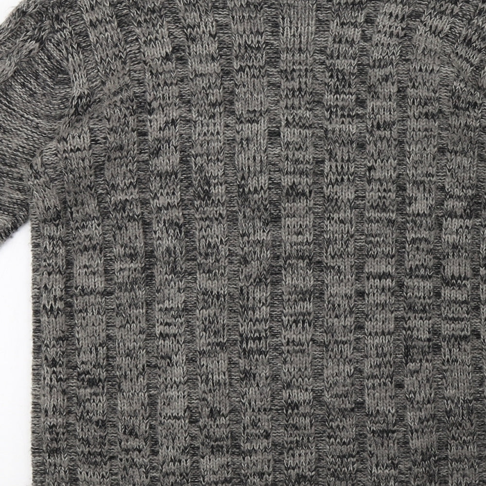 happit Womens Grey Knit Cardigan Jumper Size L