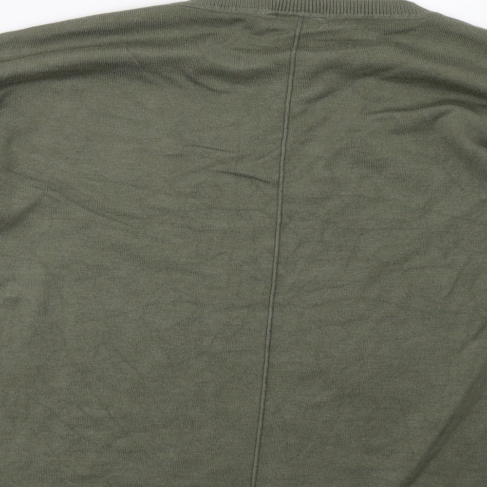 fransa Womens Green Pullover Sweatshirt Size L