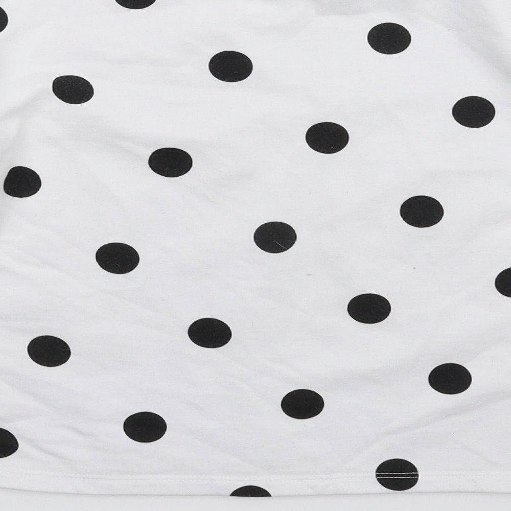 Primark Girls White Polka Dot Pullover Sweatshirt Size 10-11 Years