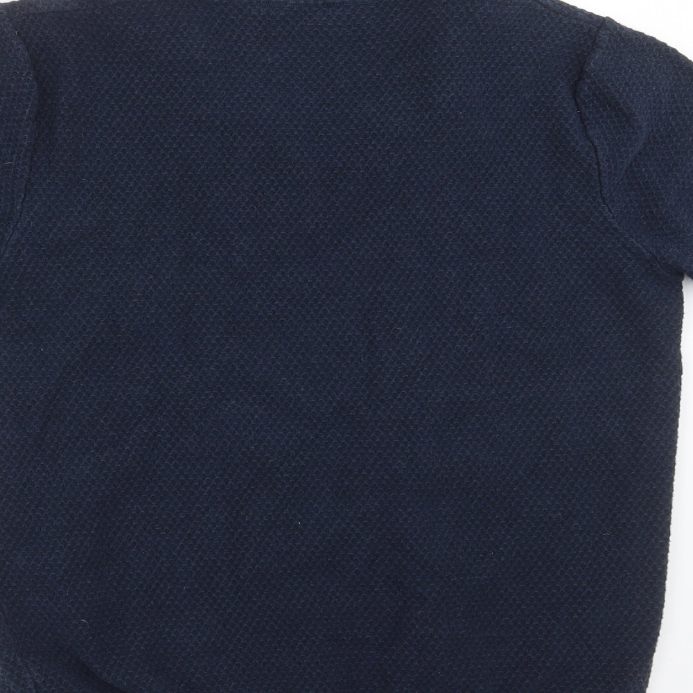 Easy Mens Blue Geometric Polo Size L