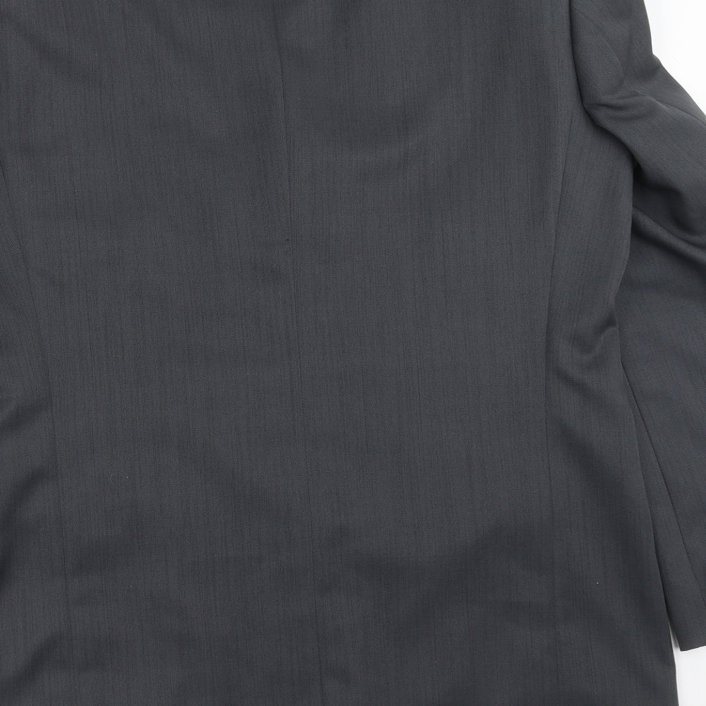 ZANTOS Mens Grey Jacket Suit Jacket Size 42
