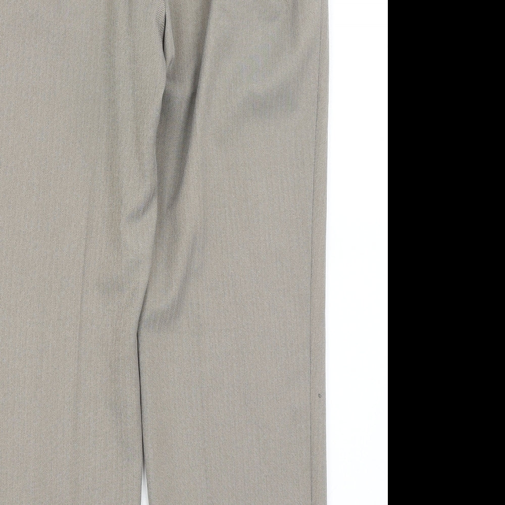 Marks & Spencer Womens Grey Trousers Size 10 L25 in