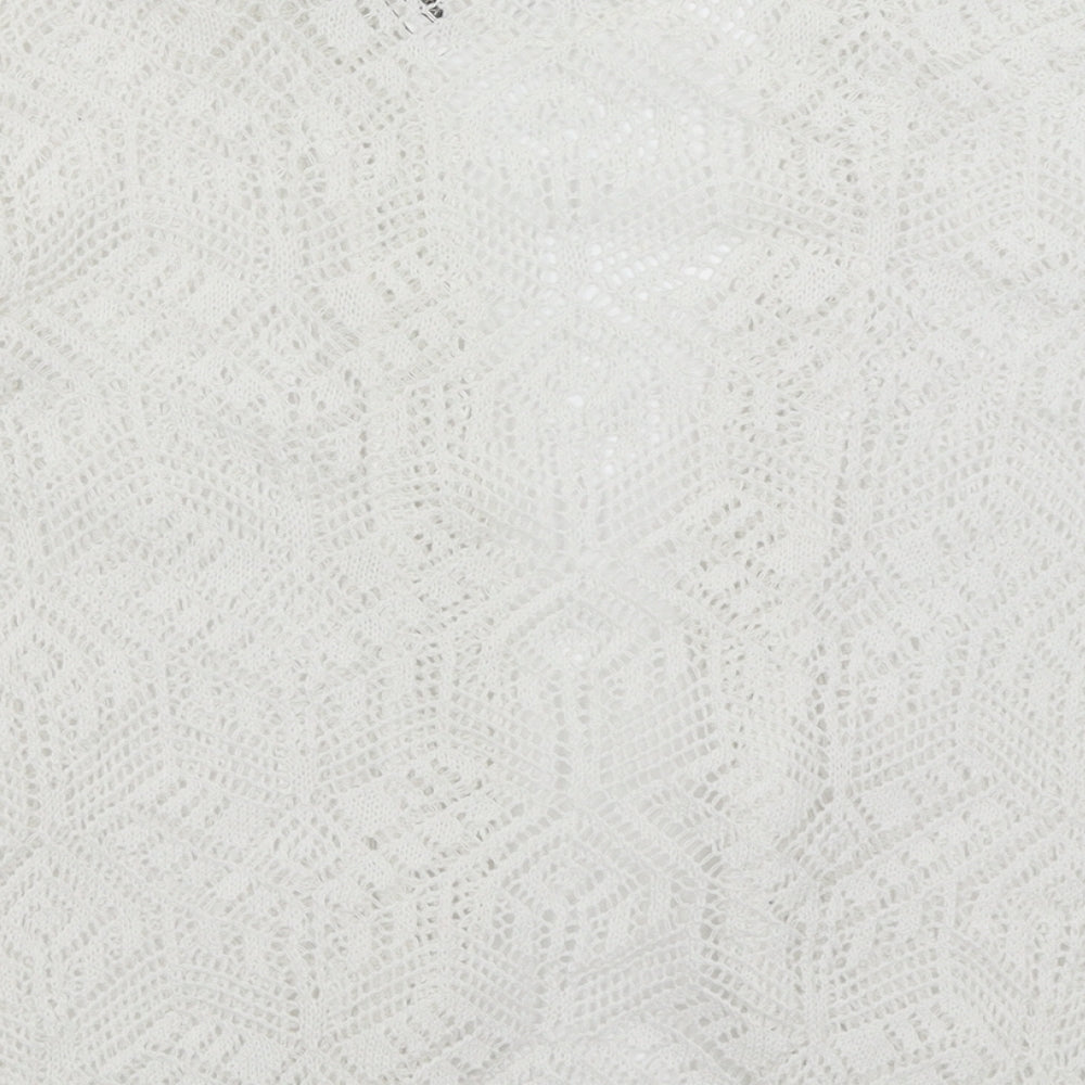 CHIC Womens White Cardigan Jumper Size S