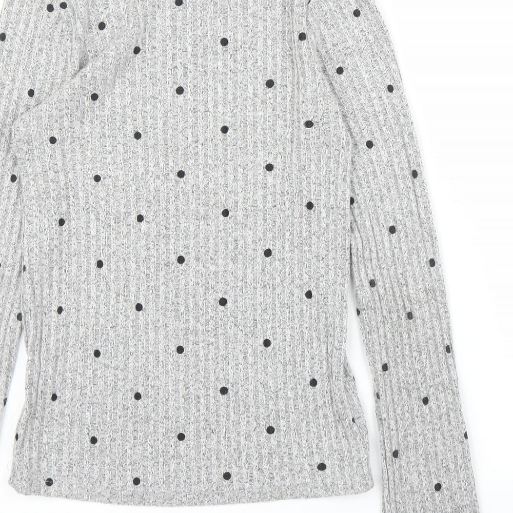 F&F Girls Grey Pullover Jumper Size 9 Years