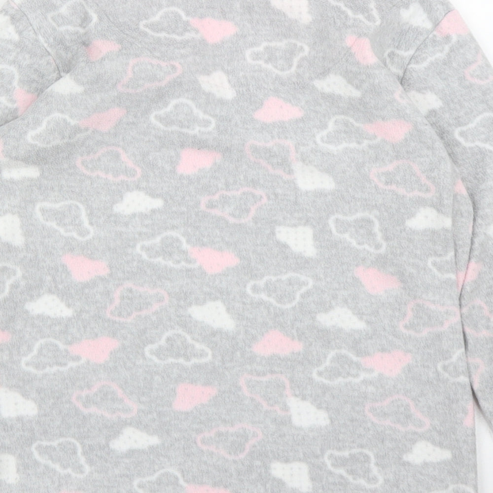 Primark Girls Grey Fleece Pullover Jumper Size 7 Years - PJ top