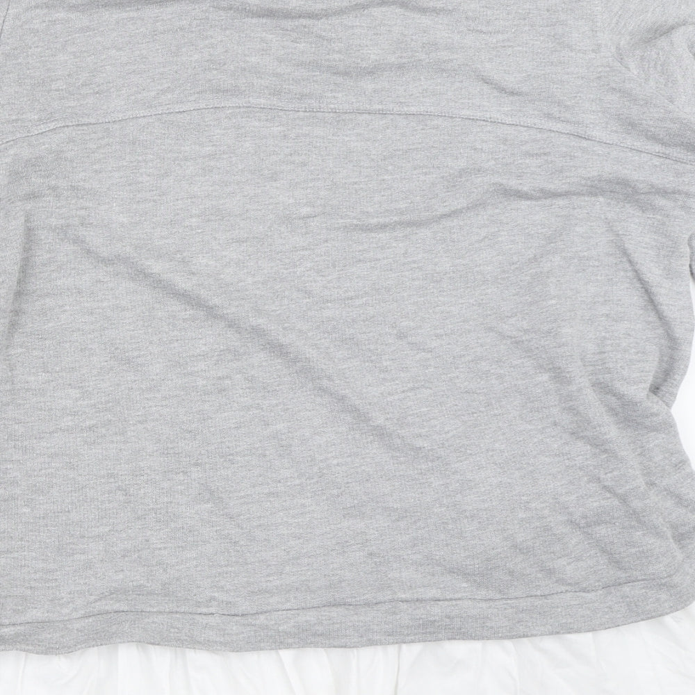 New Look Womens Grey Pullover Sweatshirt Size M