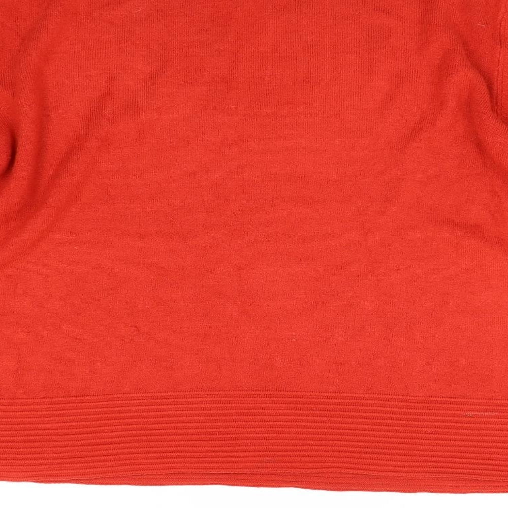 Marks & Spencer Womens Red Knit Pullover Jumper Size 14