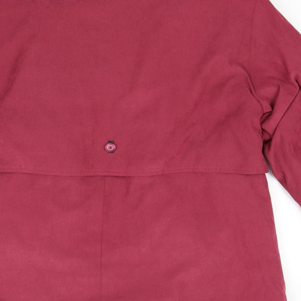 Preworn Womens Pink Overcoat Coat Size 14