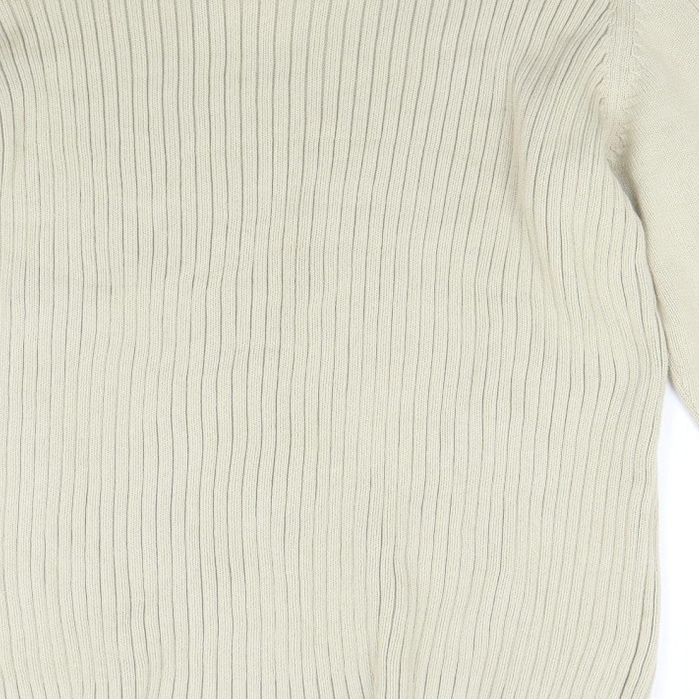 NEXT Mens Beige Knit Pullover Jumper Size L