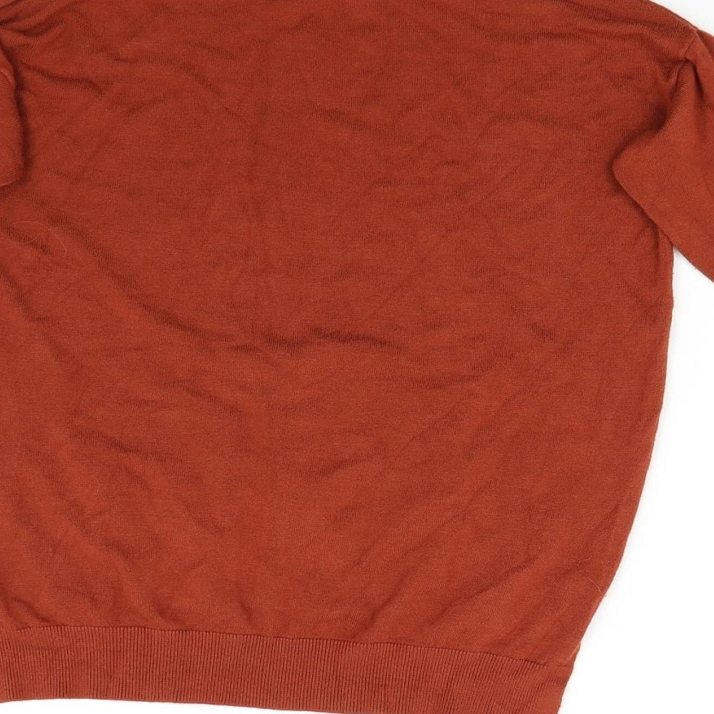 F&F Womens Orange Knit Pullover Jumper Size 6