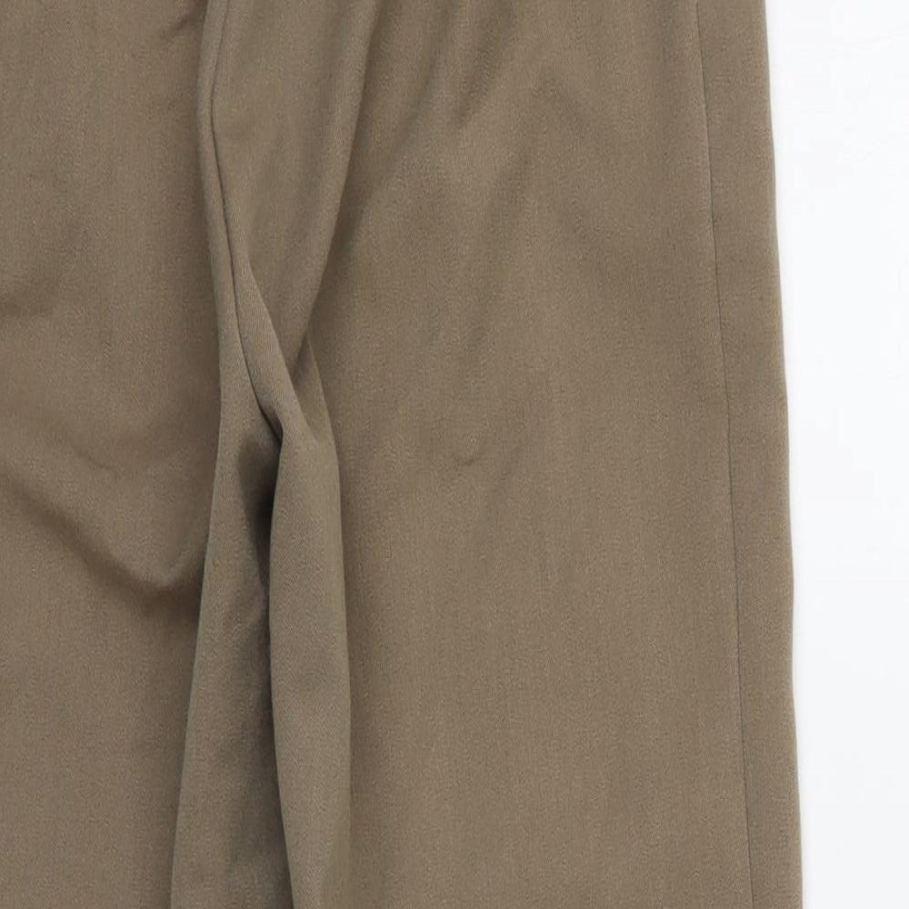 Emma Collction Womens Beige Cropped Trousers Size 10 L23 in