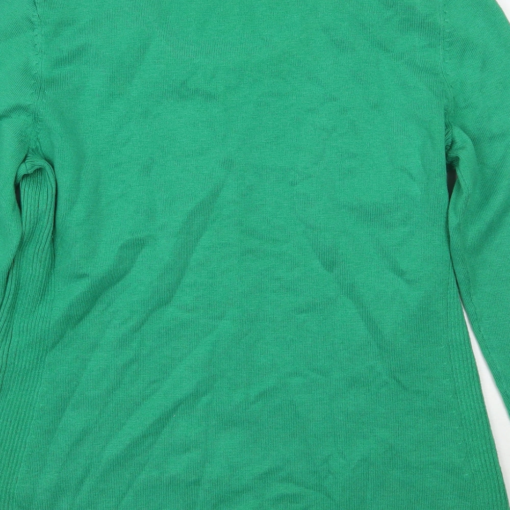 Planet Womens Green Pullover Jumper Size S