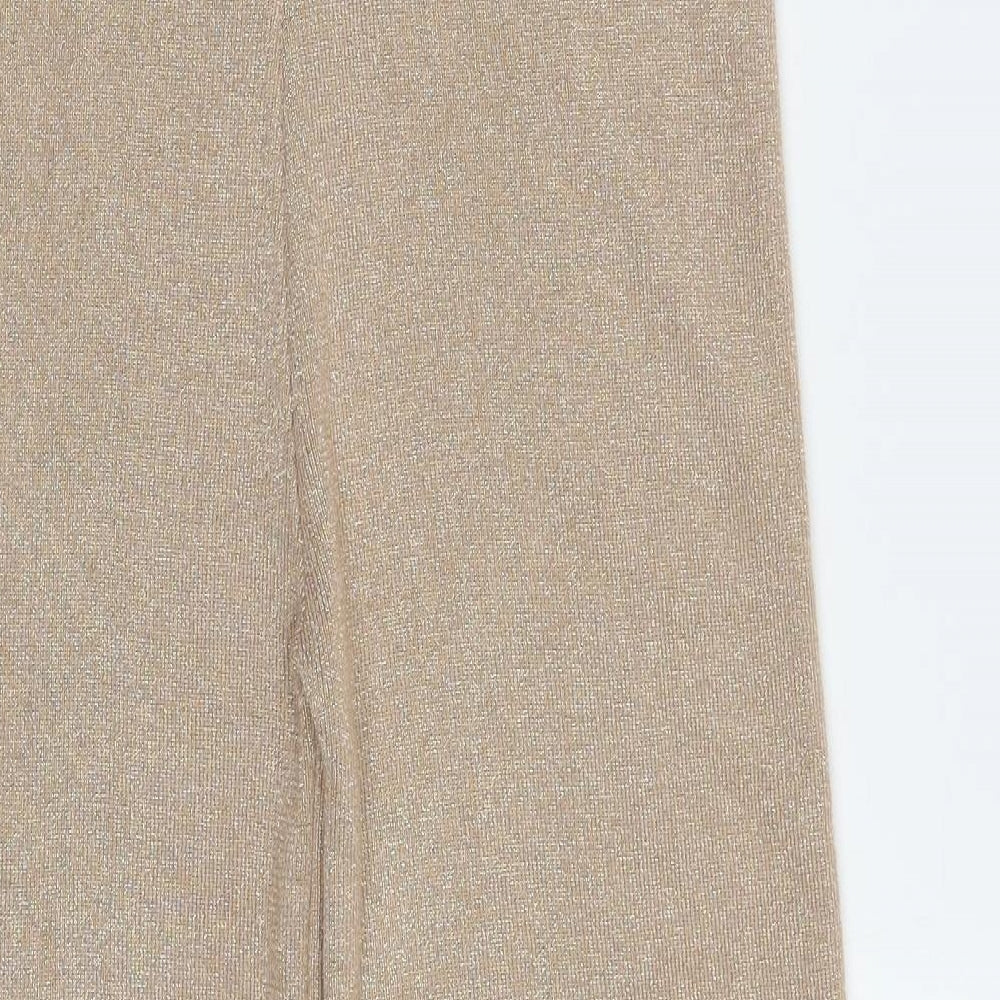 Flamade Womens Gold Trousers Size S L26 in