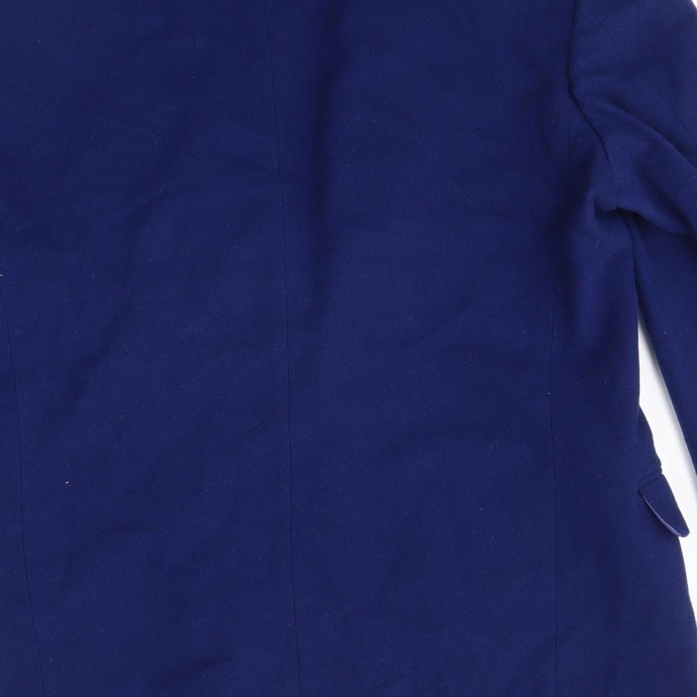 Marks & Spencer Womens Blue Overcoat Coat Size M