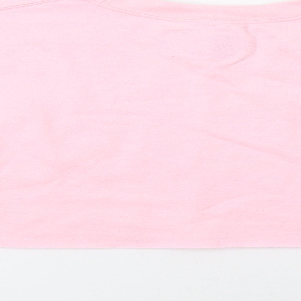 Pretty Little Thing Womens Pink Pullover Sweatshirt Size S - Xmas Santa