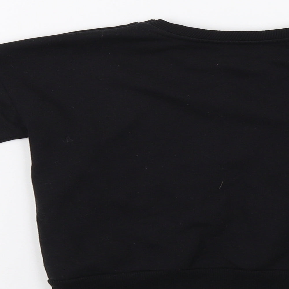 Primark Girls Black Pullover Sweatshirt Size 7-8 Years - Be You
