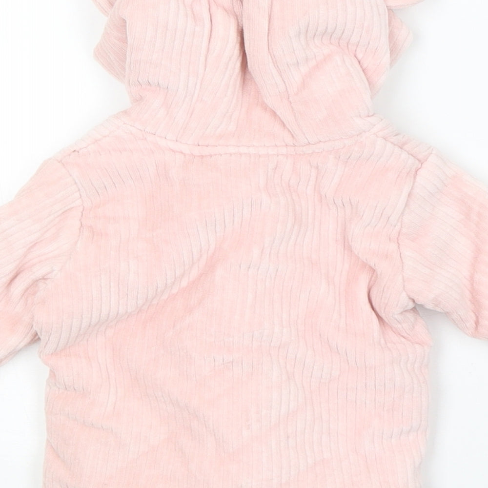 Marks & Spencer Girls Pink Basic Coat Coat Size 3-6 Months