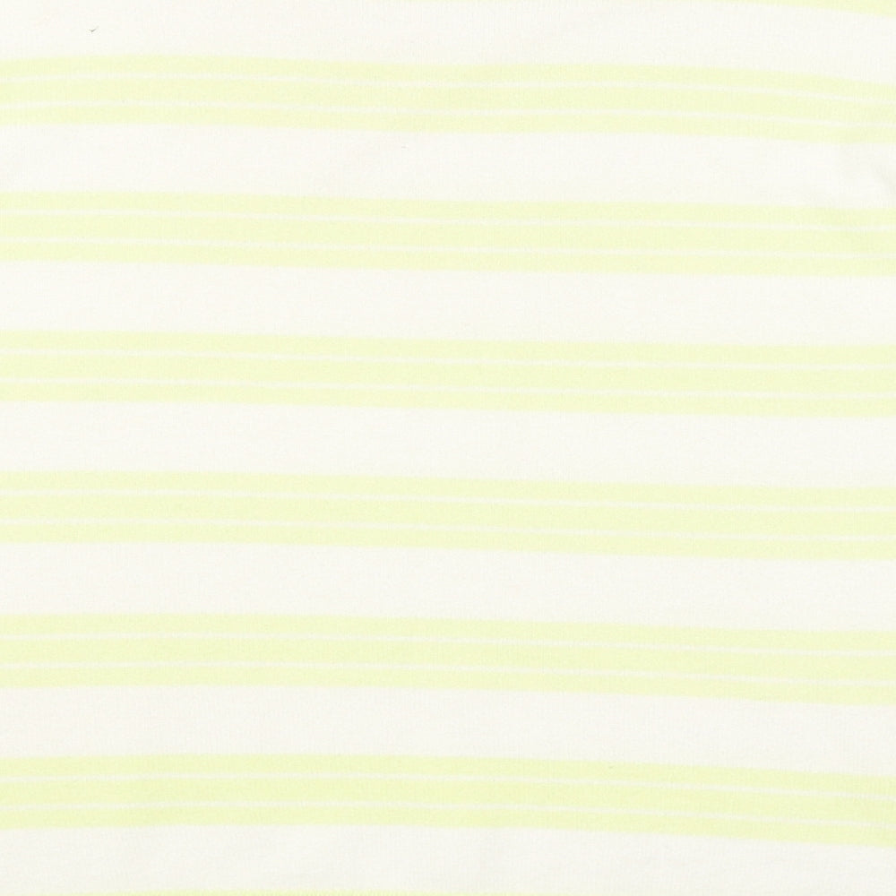 M&S Womens Yellow Striped Pullover Jumper Size 12
