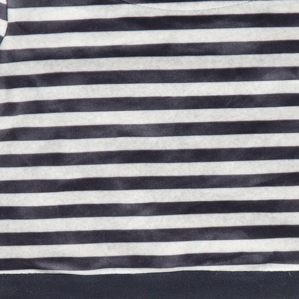 Marks and Spencer Girls Black Striped Pullover Jumper - Polar Bear