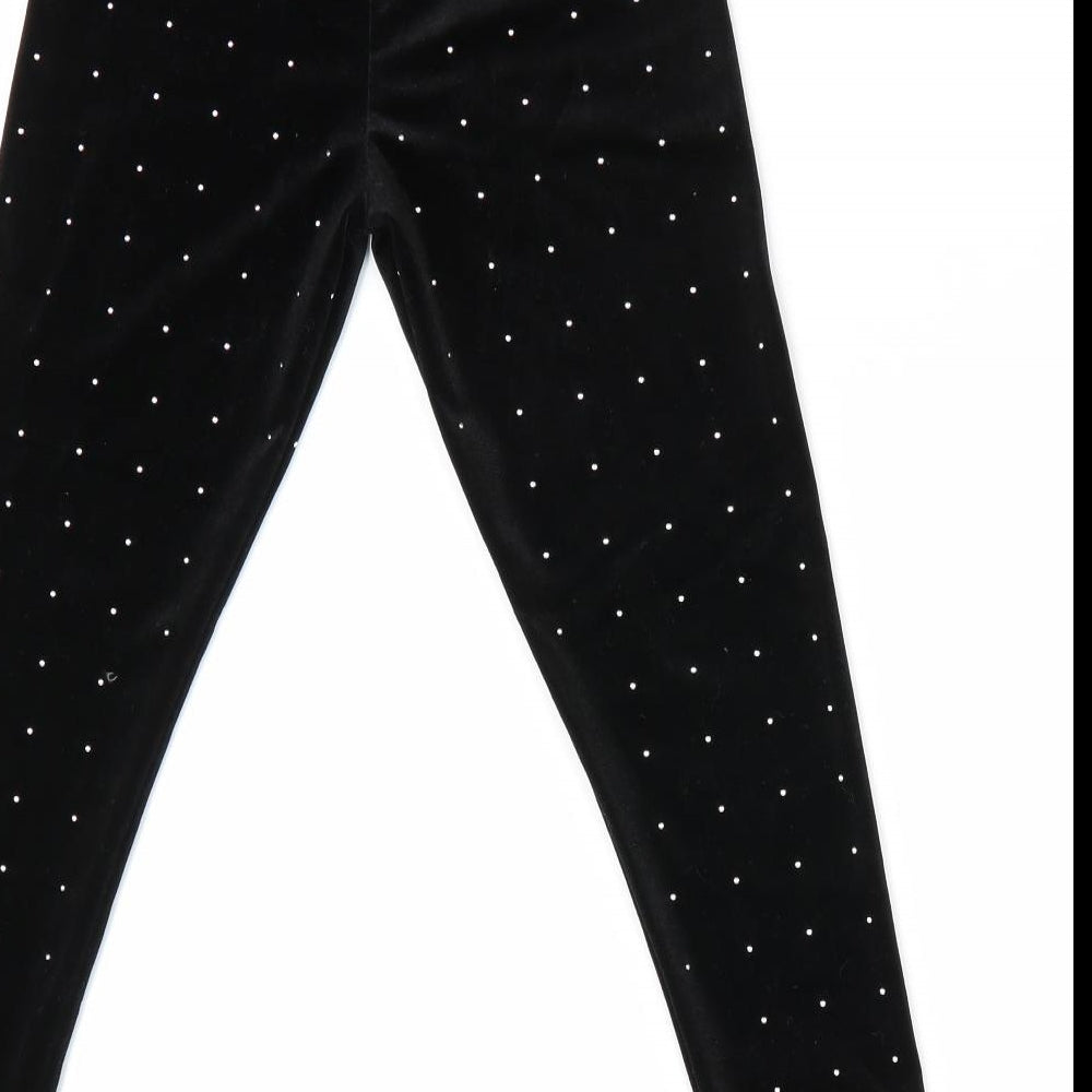 Marks and Spencer Girls Black Jegging Trousers Size 4-5 Years