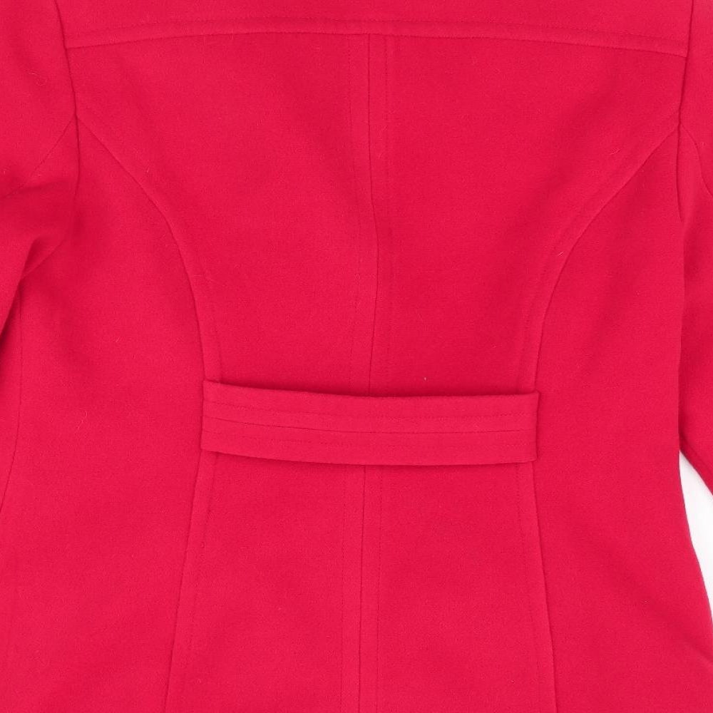 Autonomy Womens Red Overcoat Coat Size 12