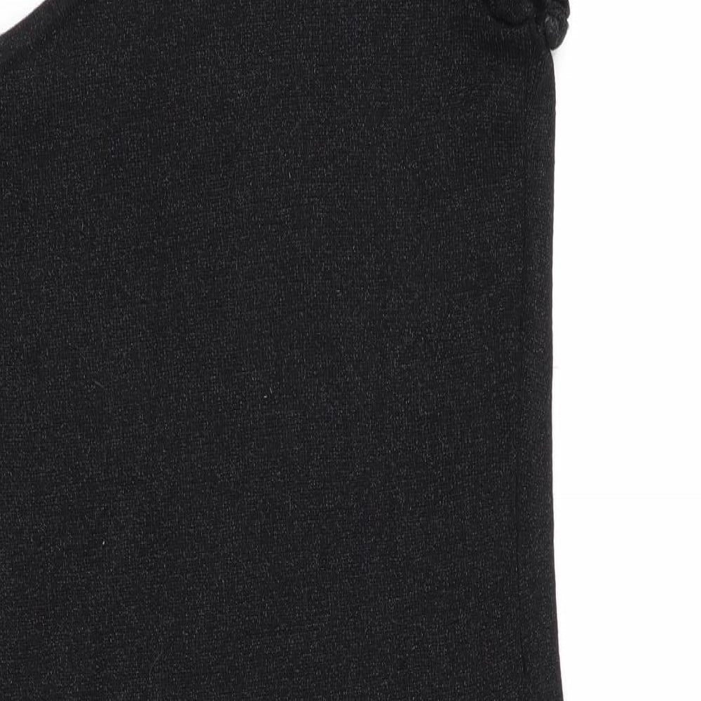 Oasis Womens Black Jumper Dress Size 10 - Subtle glitter effect