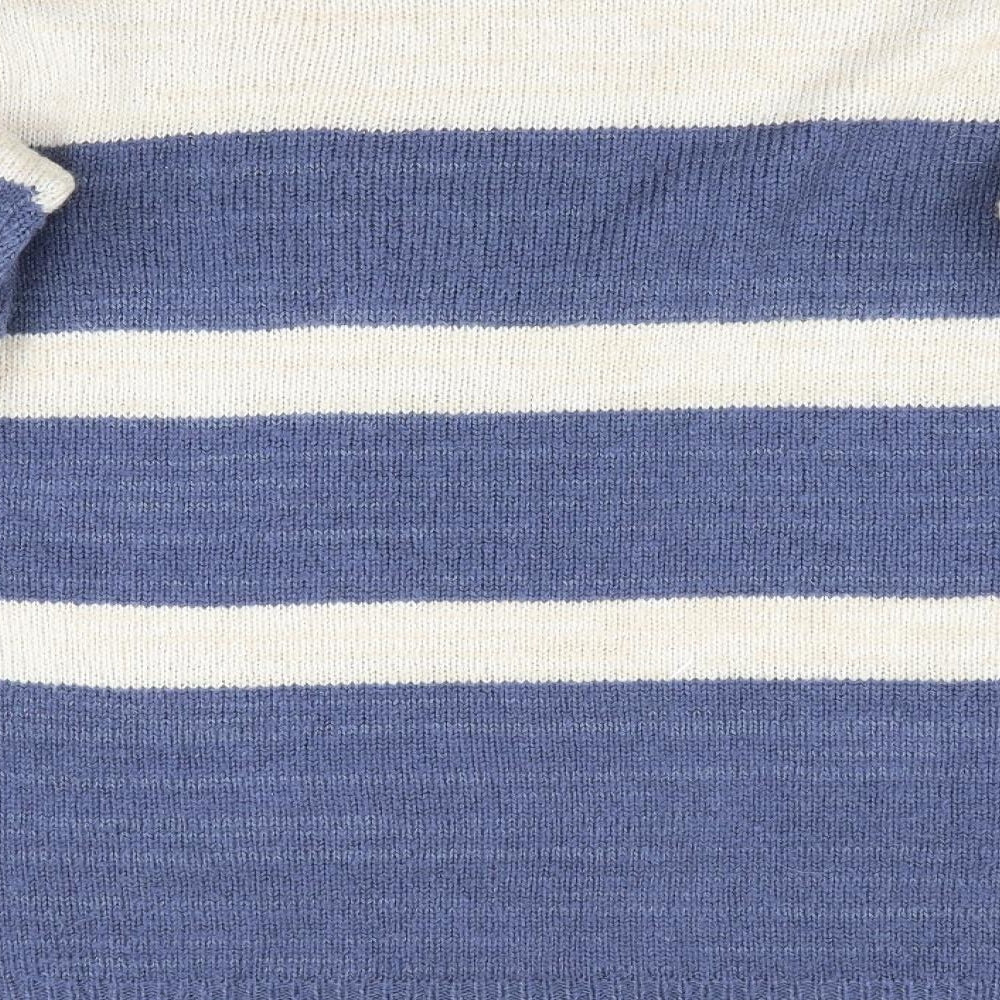 Atmo# Womens Blue Striped Pullover Jumper Size 8