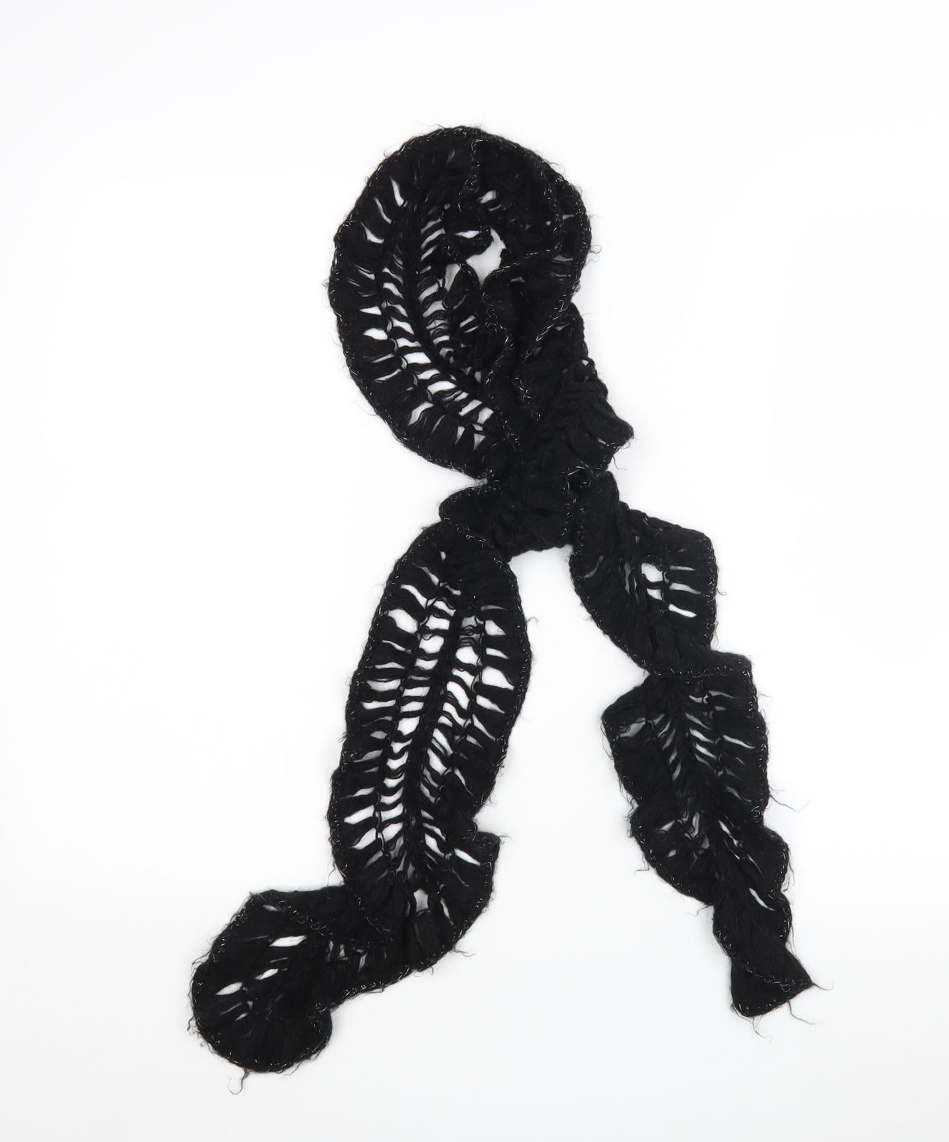 Preworn Womens Black Scarf