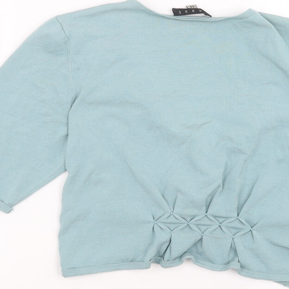 Coast Womens Blue Cardigan Jumper Size 14