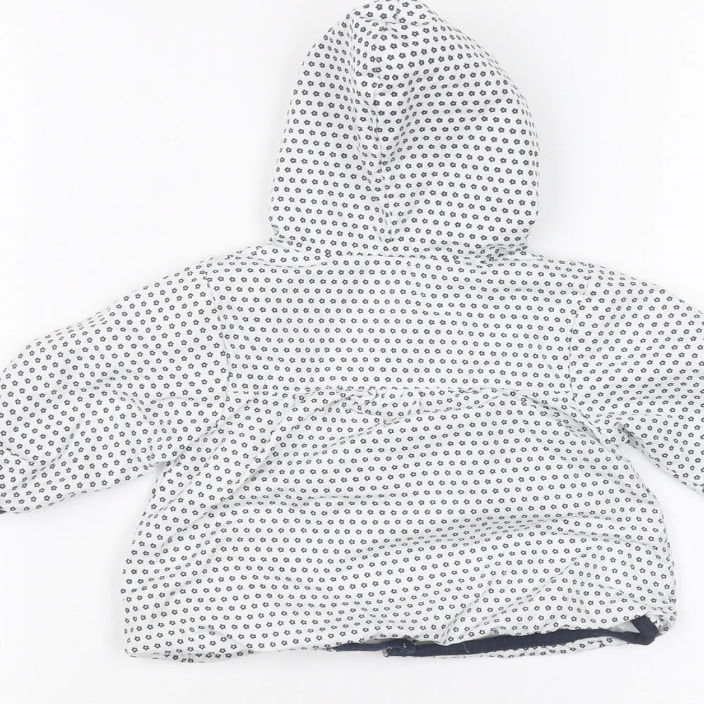 kris x kids Baby White Plaid Rain Coat Coat Size 0-3 Months