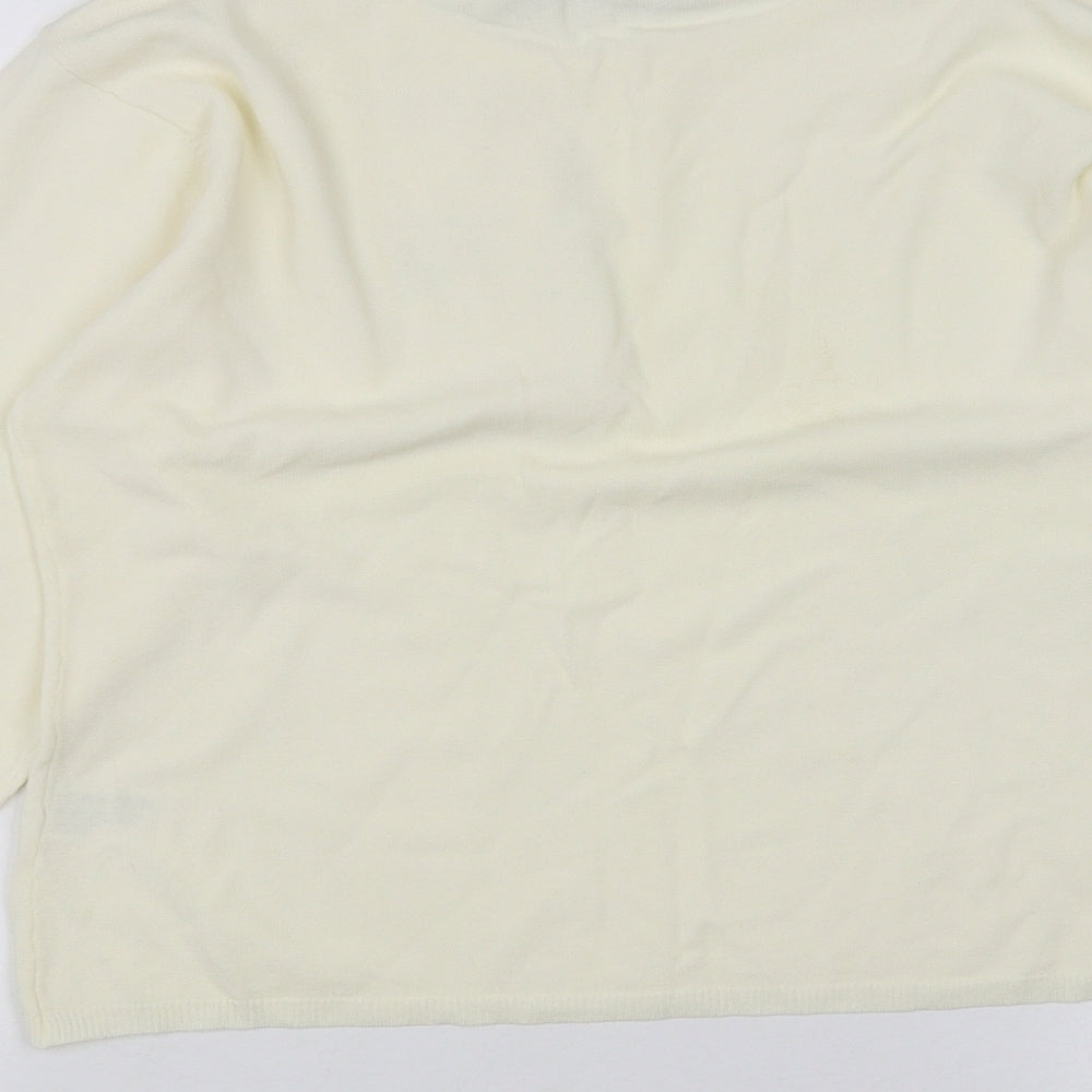 casamia Womens White Cardigan Jumper One Size