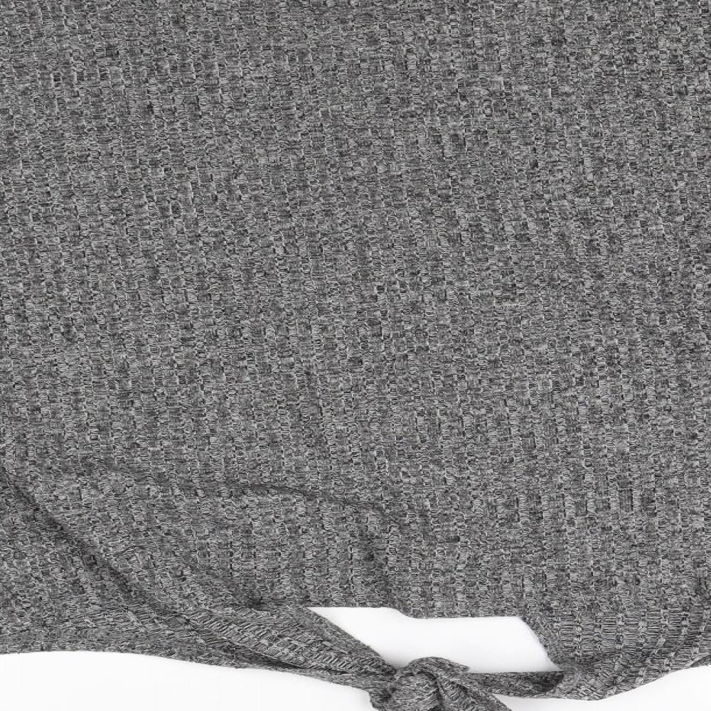 Primark Womens Grey Solid Pyjama Top Size S