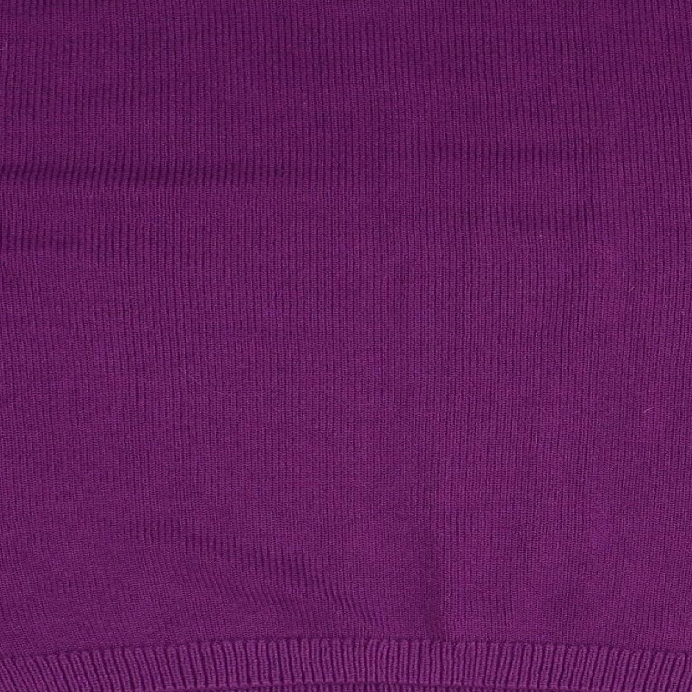 ISLE Womens Purple Striped Pullover Sweatshirt Size 12
