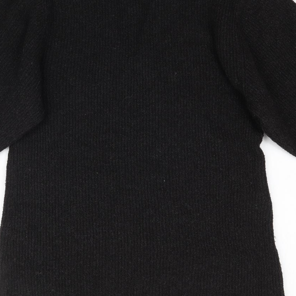 Soaked Womens Black Knit Pullover Jumper Size S - Balloon Sleeve