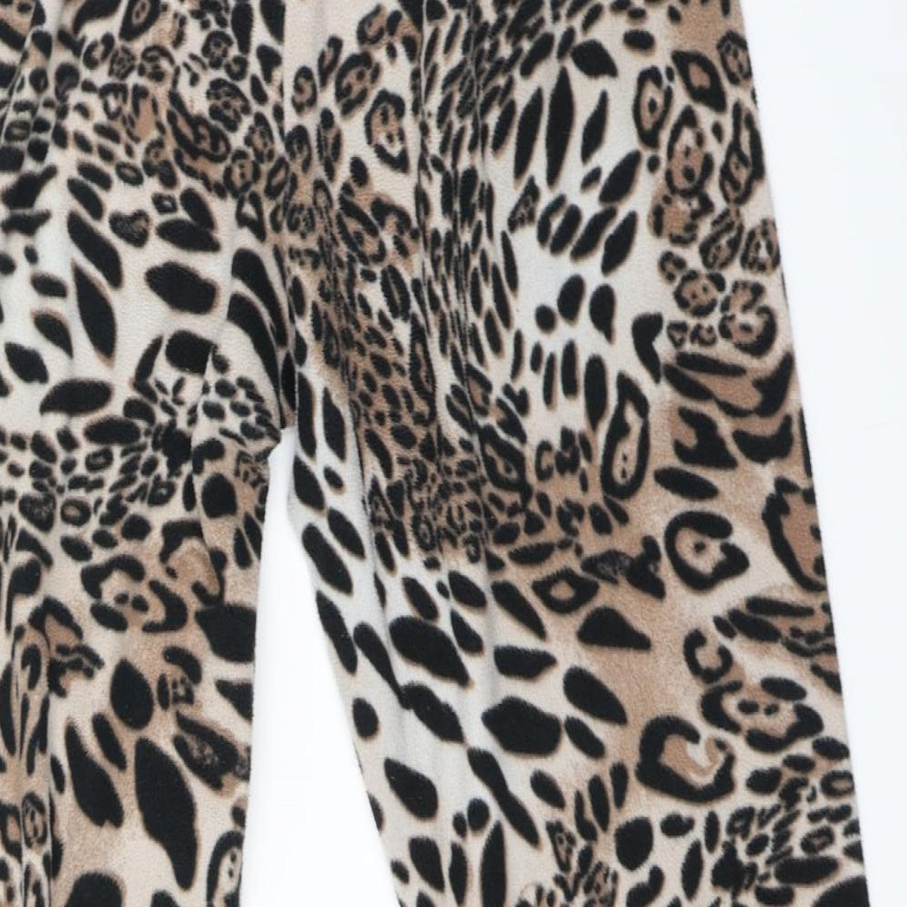 Preworn Womens Brown Animal Print Lounge Pants Size M