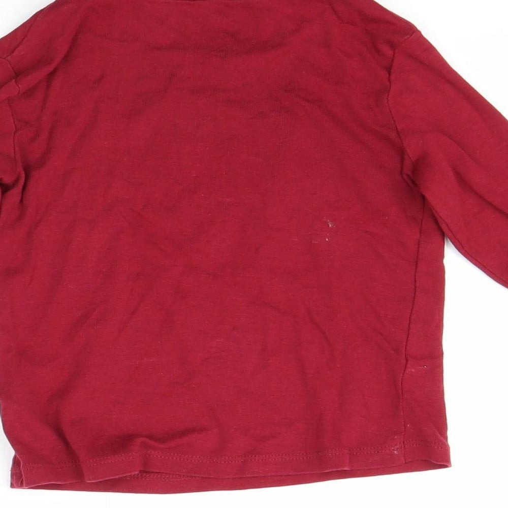 vert baudet Girls Red Basic T-Shirt Size 4 Years - lets dance
