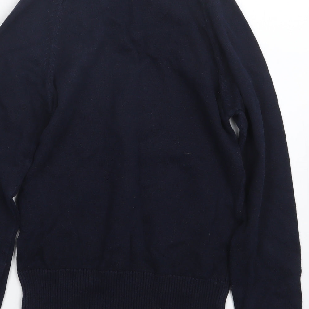 trutex Womens Blue Knit Pullover Jumper Size 2XS