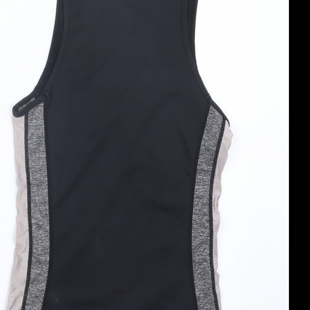 x-tone Womens Black Basic Tank Size S