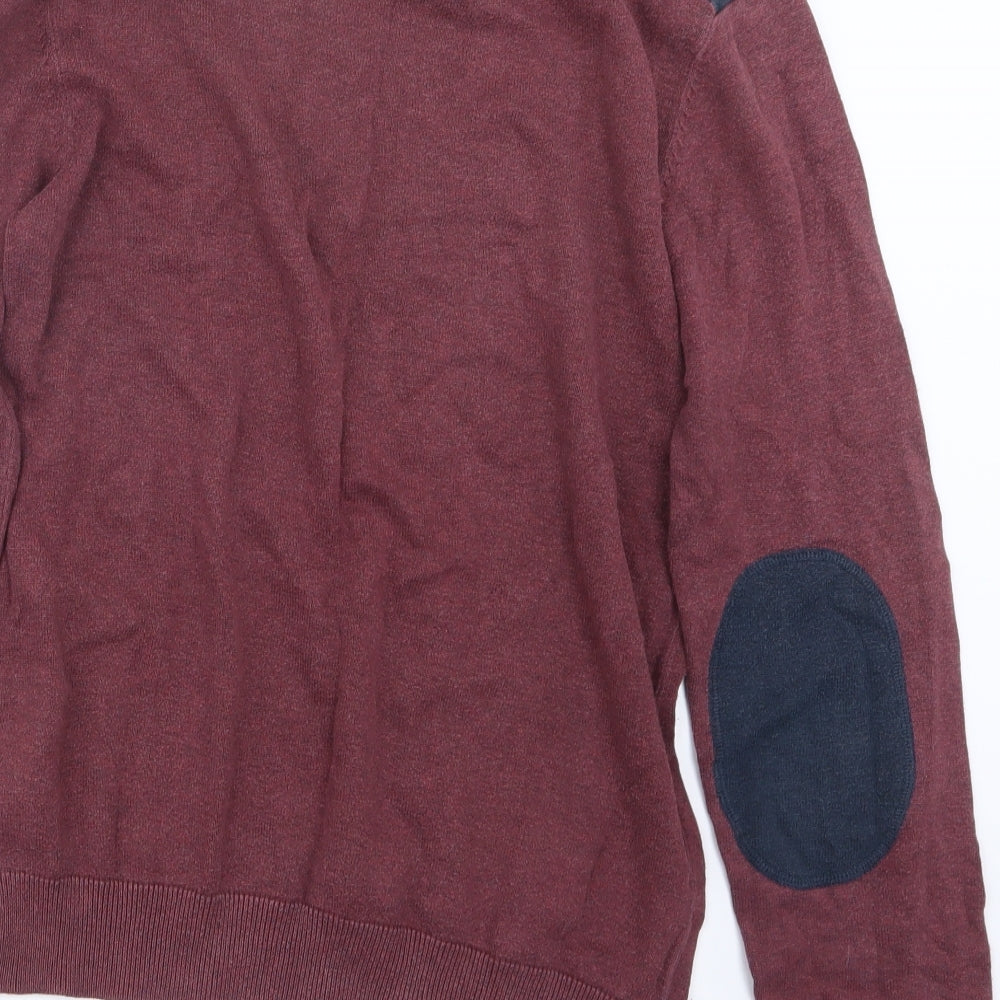 NEXT Mens Red Knit Pullover Jumper Size S