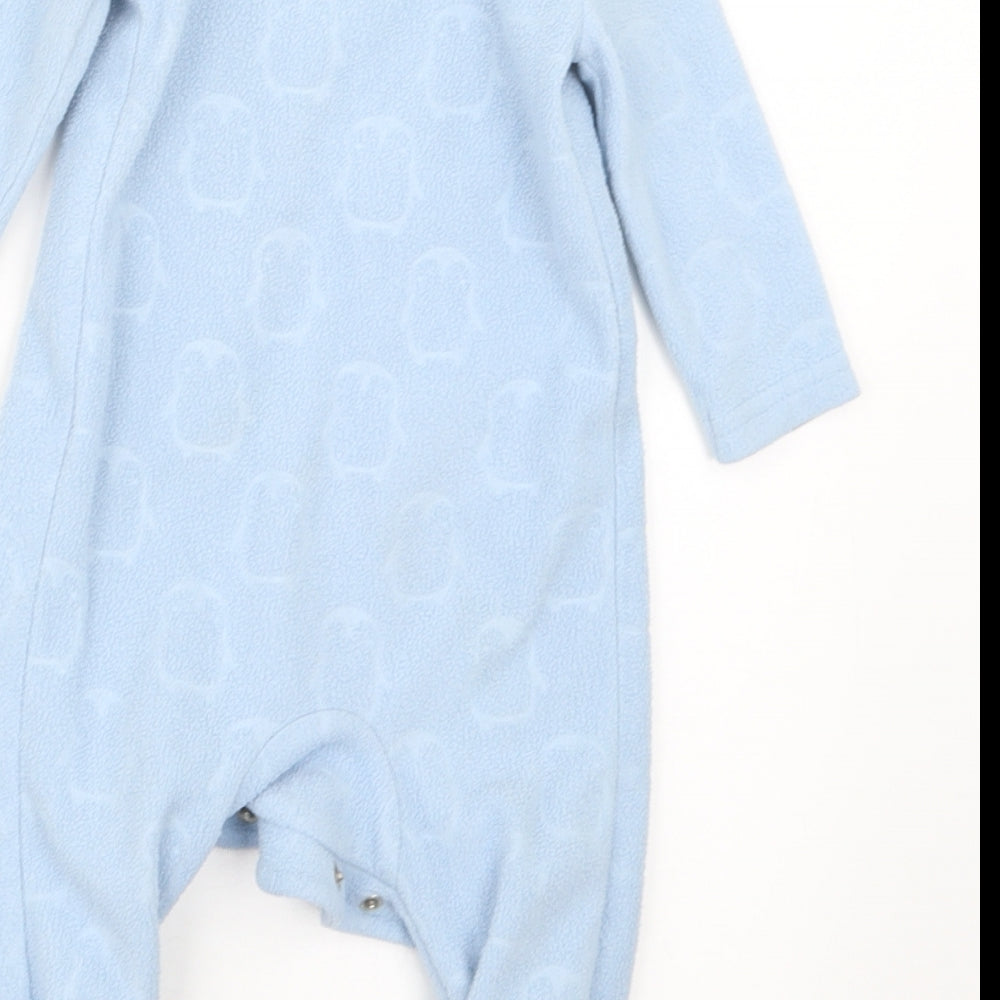 F&F Boys Blue Geometric Babydoll One Piece Size 0-3 Months