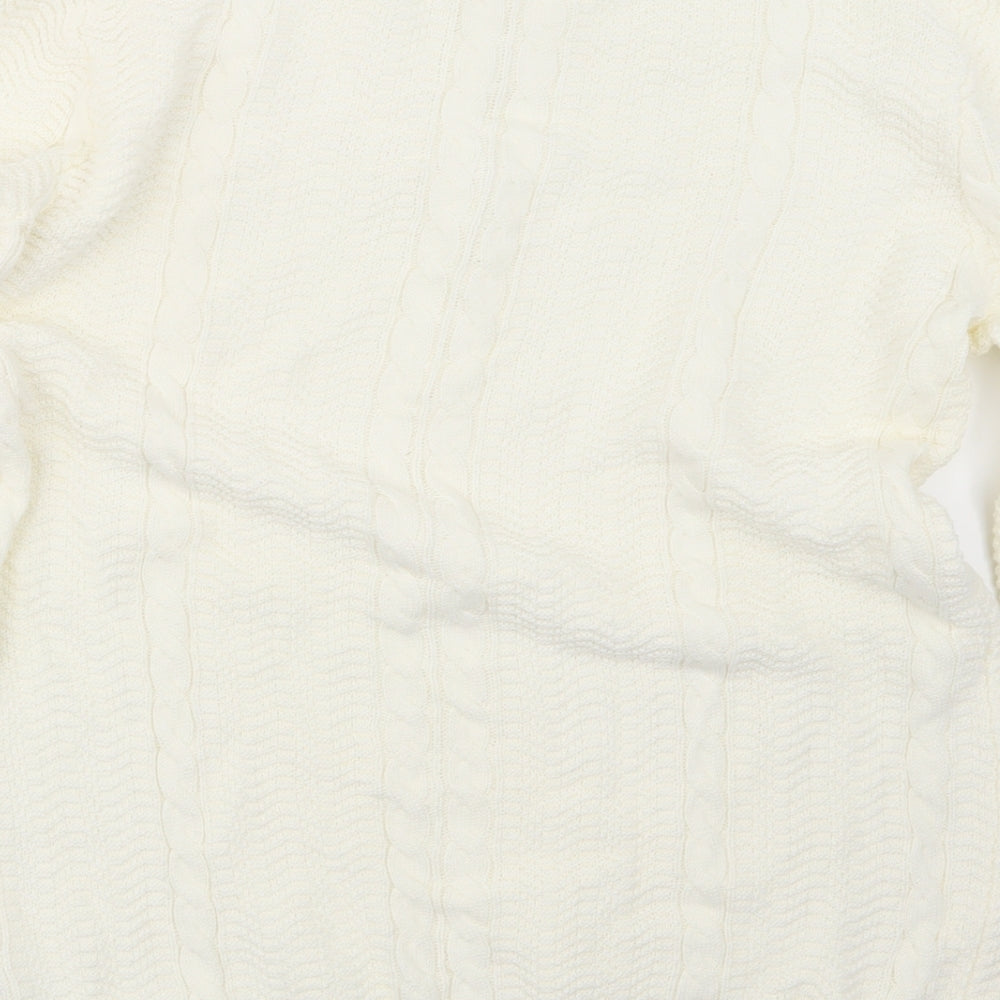 Cotton Traders Womens Ivory Knit Pullover Jumper Size M